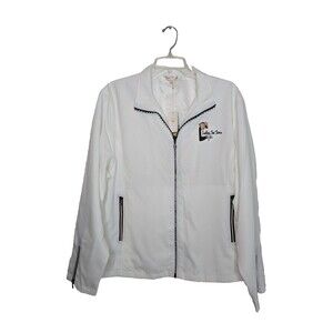 Monterey Club Womens Golf Jacket Sz XL Lightweight Bling Zipper Pockets NWT